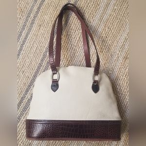 Brighton dome top shoulderbag cream/brown